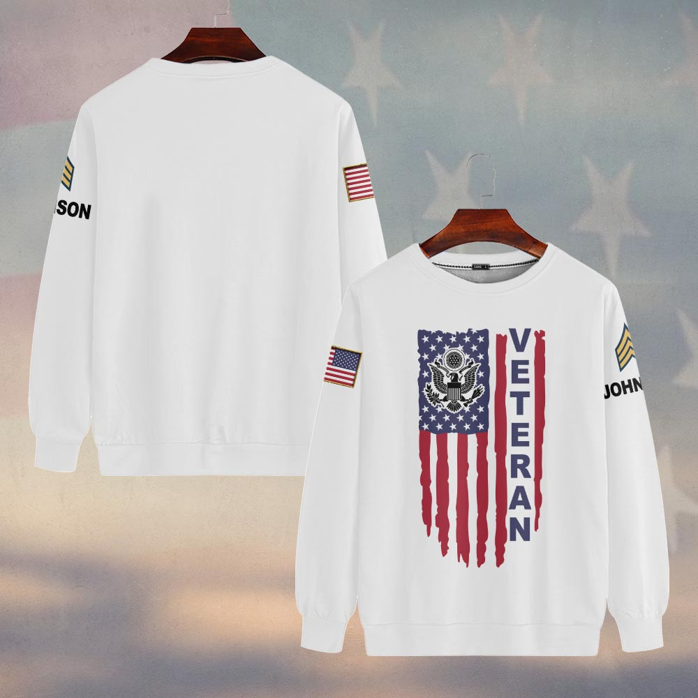 Premium Custom US Army Sweatshirt VPVC750170, Gifts For US Army Veteran, Gifts On Father’s Day, Veterans Day