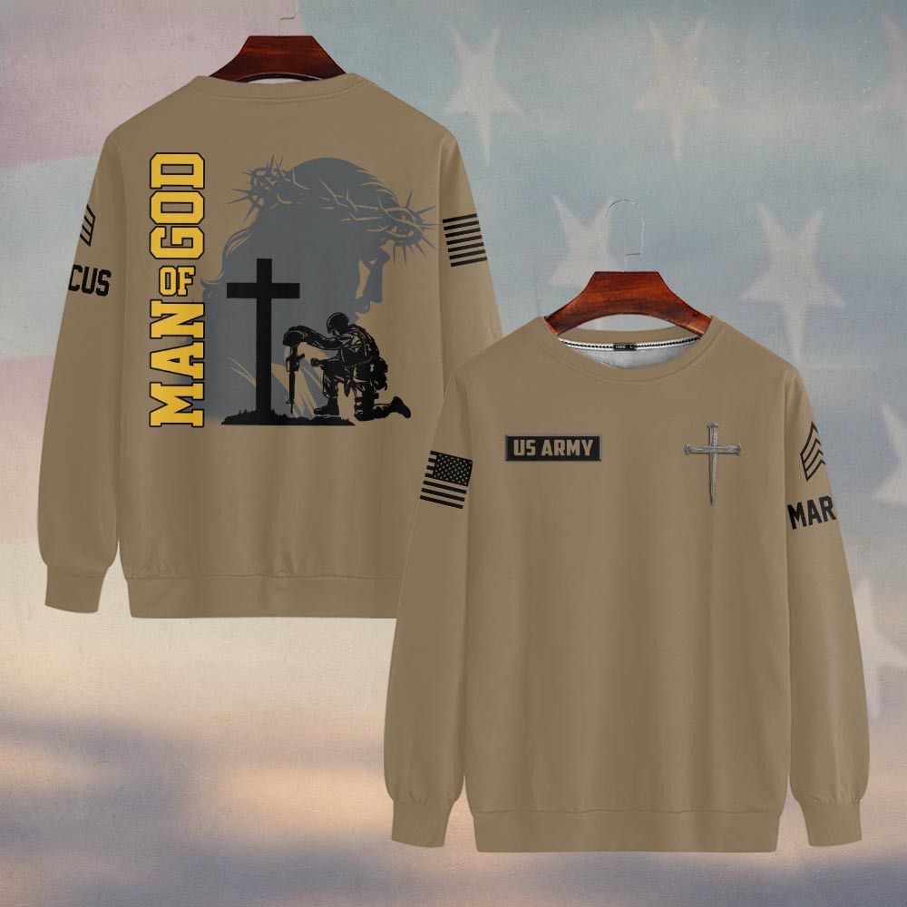Premium Custom US Army Sweatshirt VPVC750171, Gifts For US Army Veteran, Gifts On Father’s Day, Veterans Day