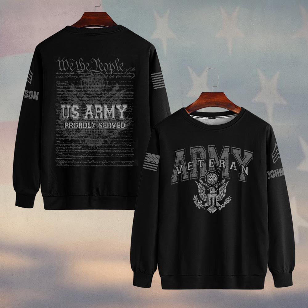 Premium Custom US Army Sweatshirt VPVC750173, Gifts For US Army Veteran, Gifts On Father’s Day, Veterans Day