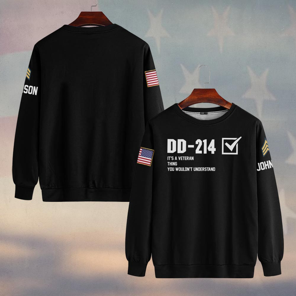 Premium Custom US Veteran Sweatshirt VPVC750195, Gifts For US Veteran, Gifts On Father’s Day, Veterans Day