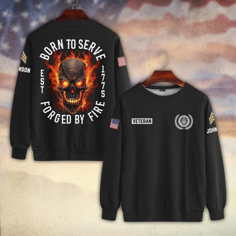 Premium Custom US Army Sweatshirt VPVC750201, Gifts For US Army Veteran, Gifts On Father’s Day, Veterans Day