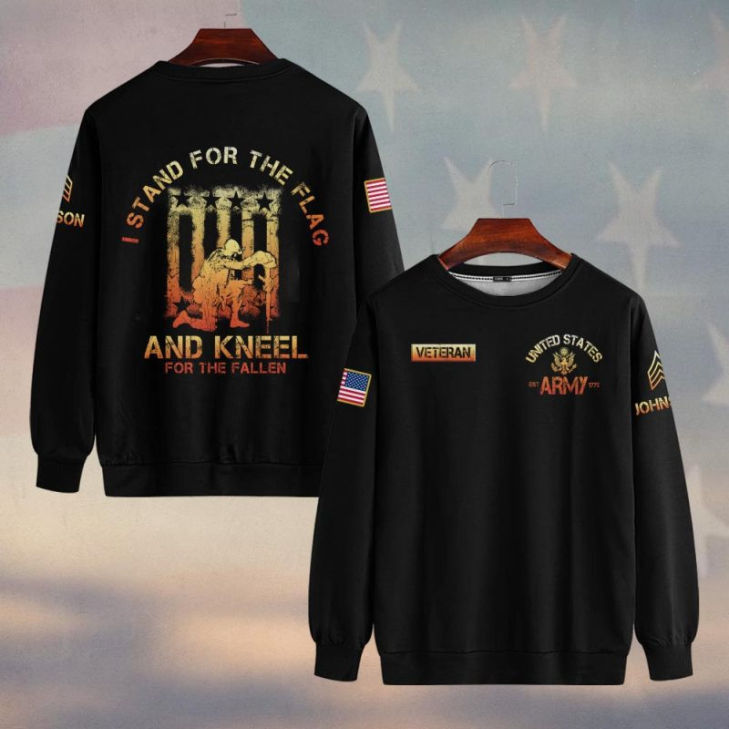 Premium Custom US Army Sweatshirt VPVC750210, Gifts For US Army Veteran, Gifts On Father’s Day, Veterans Day