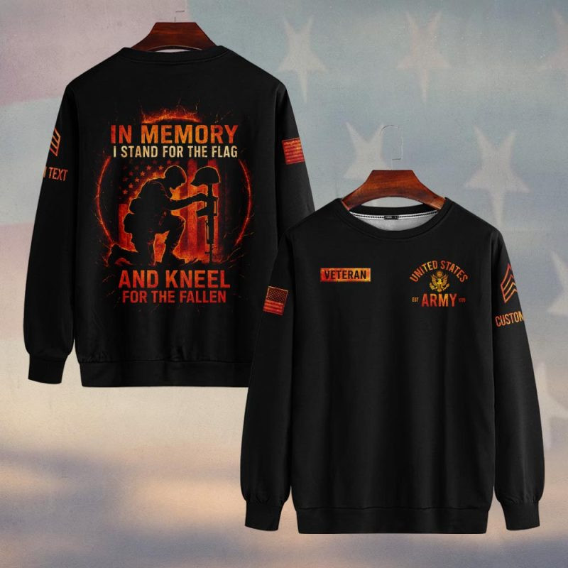 Premium Custom US Army Sweatshirt VPVC750211, Gifts For US Army Veteran, Gifts On Father’s Day, Veterans Day