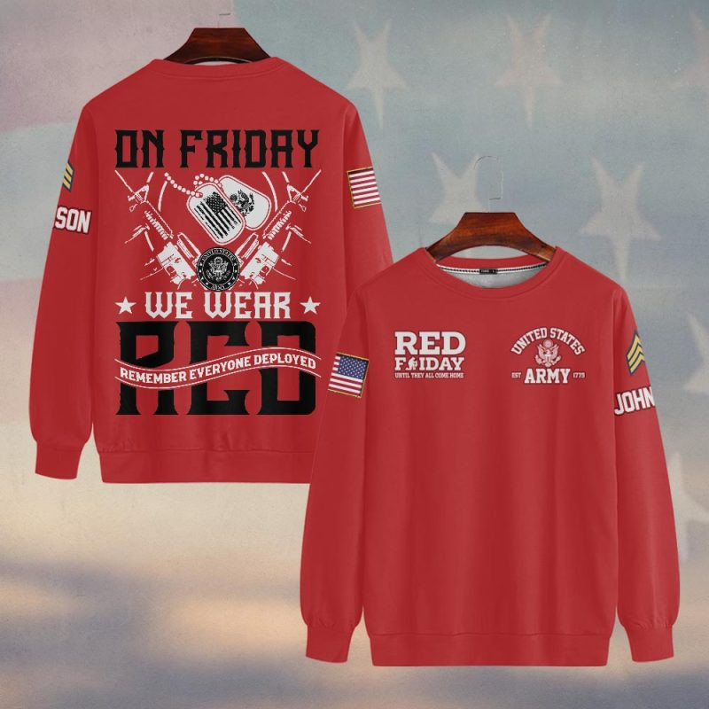 Premium Custom US Army Sweatshirt VPVC750228, Gifts For US Army Veteran, Gifts On Father’s Day, Veterans Day