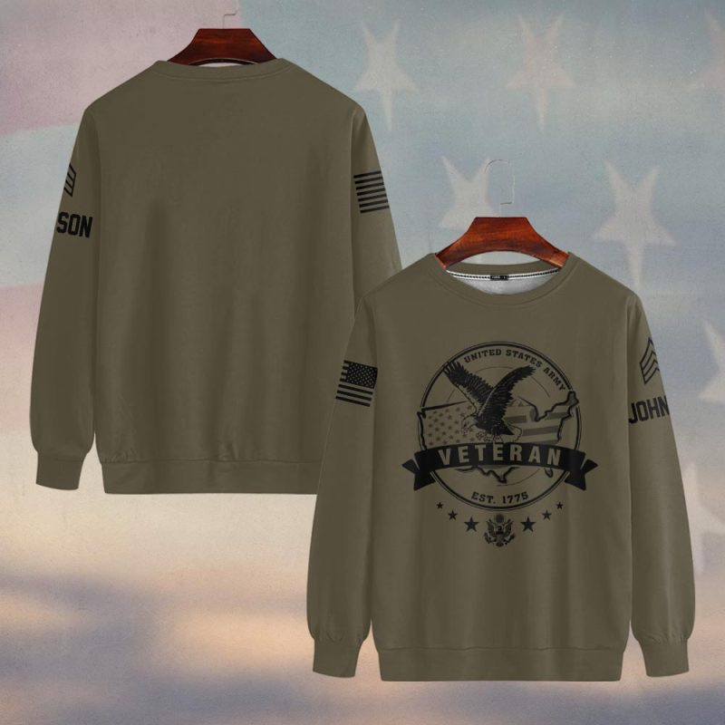 Premium Custom US Army Sweatshirt VPVC750237, Gifts For US Army Veteran, Gifts On Father’s Day, Veterans Day
