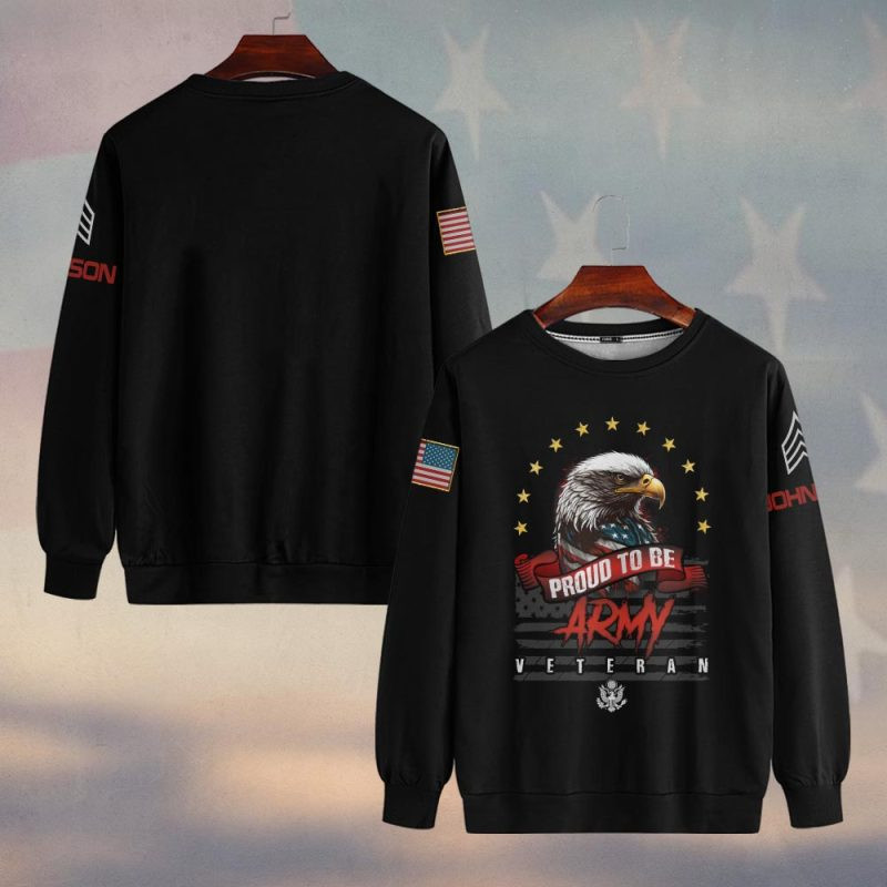 Premium Custom US Army Sweatshirt VPVC750238, Gifts For US Army Veteran, Gifts On Father’s Day, Veterans Day