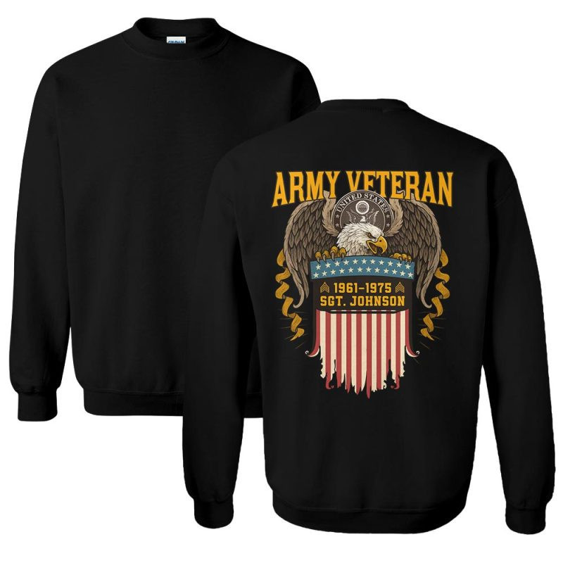 Premium Custom US Army Sweatshirt VPVC750242, Gifts For US Army Veteran, Gifts On Father’s Day, Veterans Day
