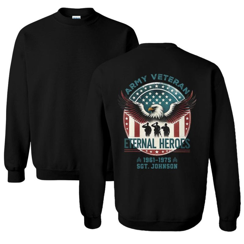 Premium Custom US Army Sweatshirt VPVC750243, Gifts For US Army Veteran, Gifts On Father’s Day, Veterans Day