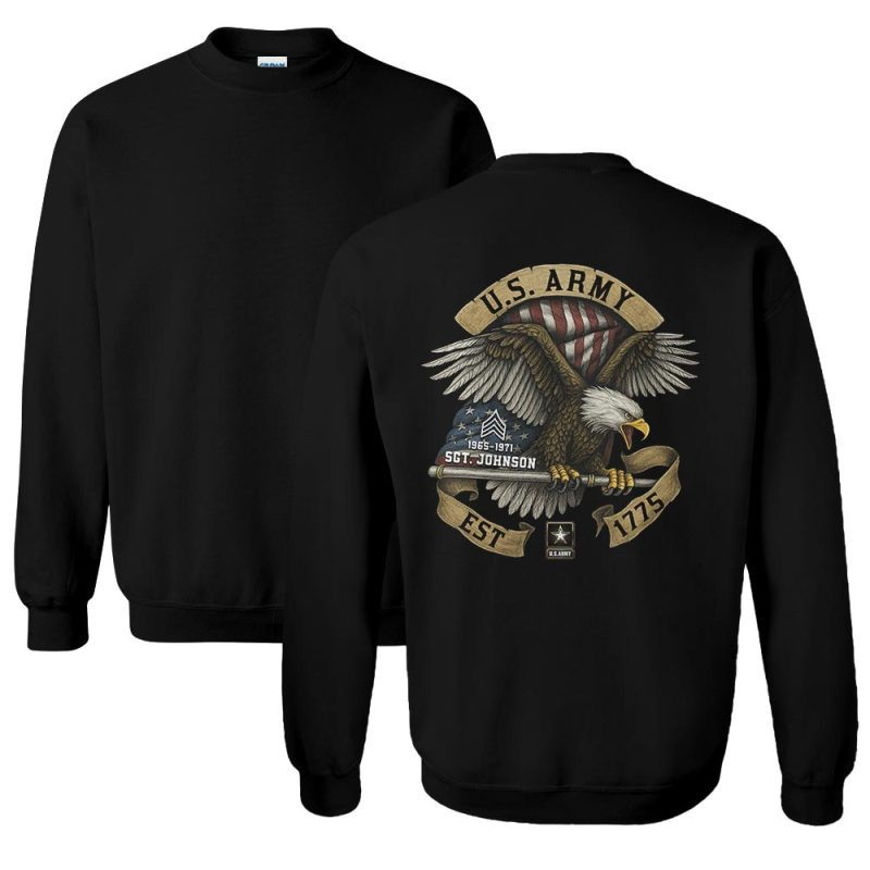 Premium Custom US Army Sweatshirt VPVC750245, Gifts For US Army Veteran, Gifts On Father’s Day, Veterans Day