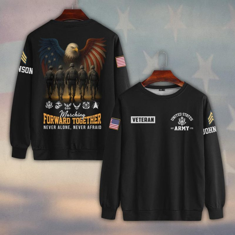 Premium Custom US Army Sweatshirt VPVC750247, Gifts For US Army Veteran, Gifts On Father’s Day, Veterans Day