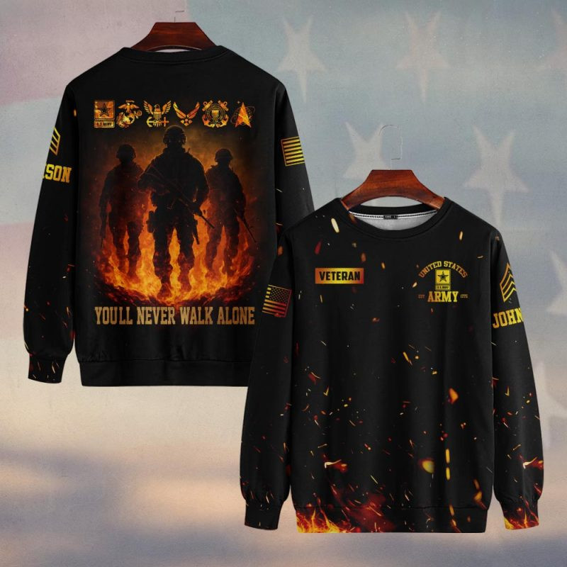 Premium Custom US Army Sweatshirt VPVC750256, Gifts For US Army Veteran, Gifts On Father’s Day, Veterans Day