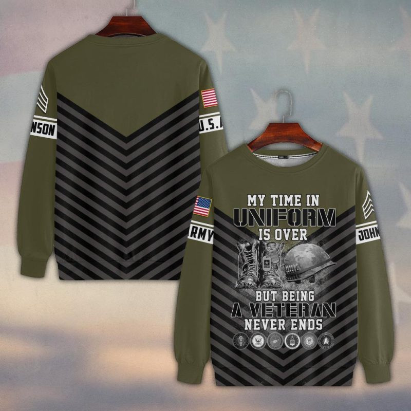 Premium Custom US Army Sweatshirt VPVC750259, Gifts For US Army Veteran, Gifts On Father’s Day, Veterans Day