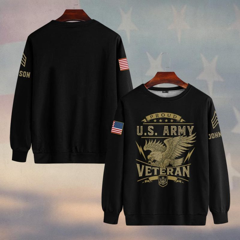 Premium Custom US Army Sweatshirt VPVC750261, Gifts For US Army Veteran, Gifts On Father’s Day, Veterans Day