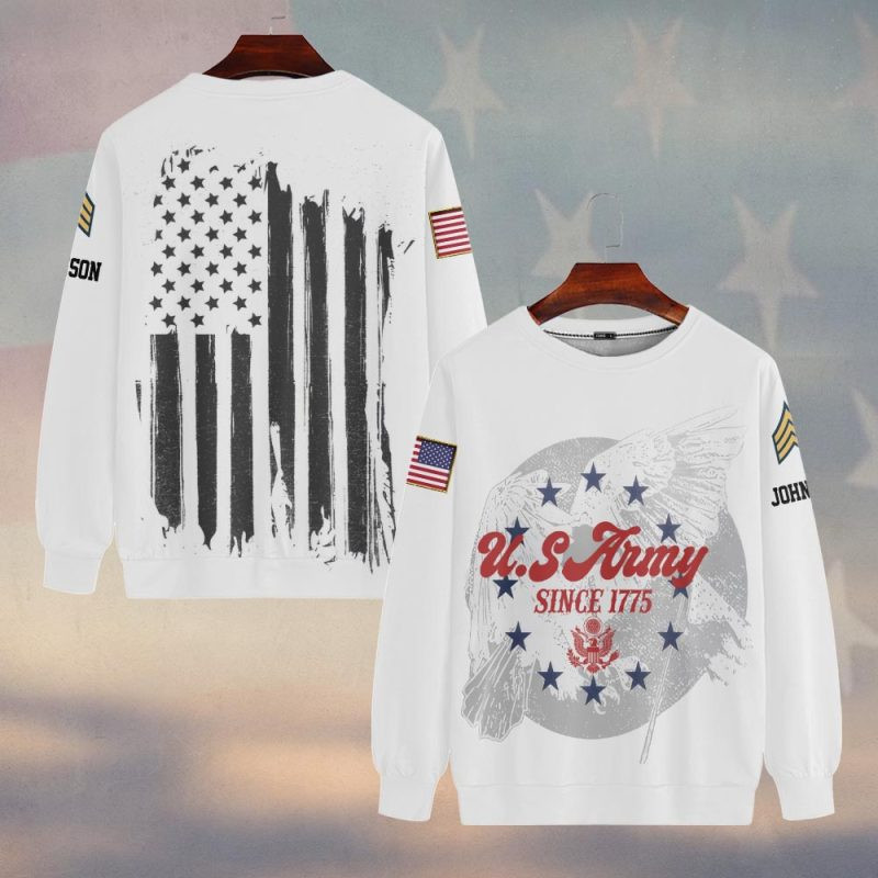 Premium Custom US Army Sweatshirt VPVC750263, Gifts For US Army Veteran, Gifts On Father’s Day, Veterans Day
