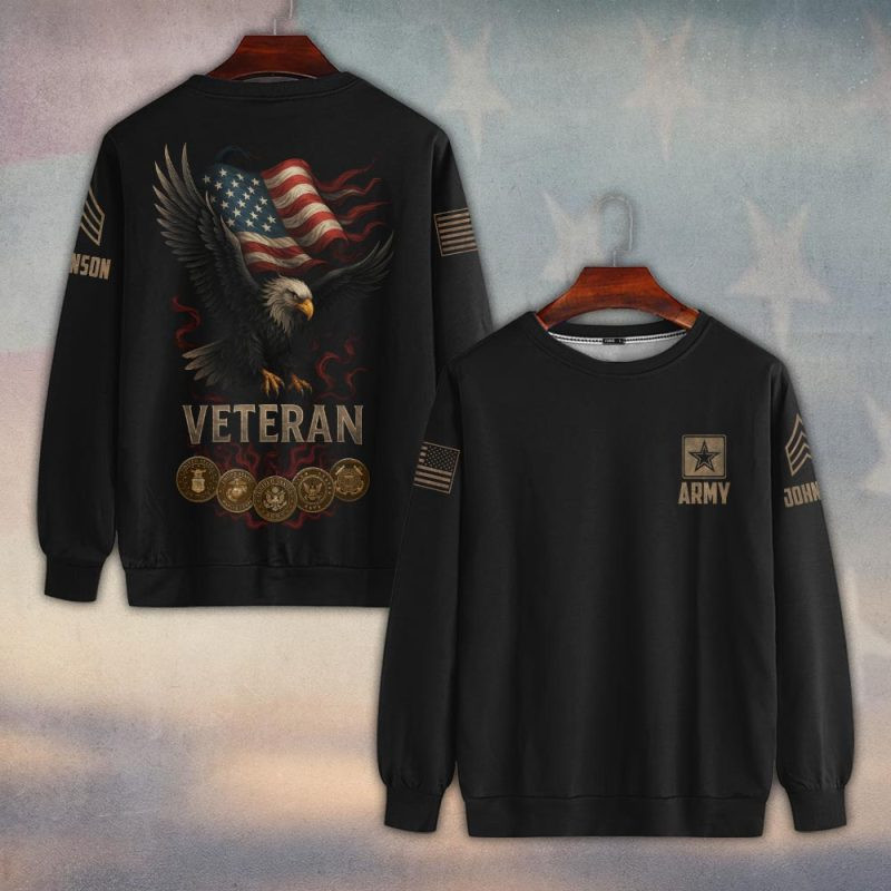 Premium Custom US Army Sweatshirt VPVC750269, Gifts For US Army Veteran, Gifts On Father’s Day, Veterans Day