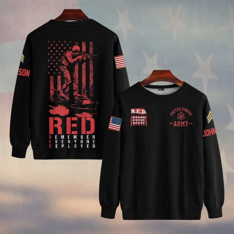 Premium Custom US Army Sweatshirt VPVC750275, Gifts For US Army Veteran, Gifts On Father’s Day, Veterans Day