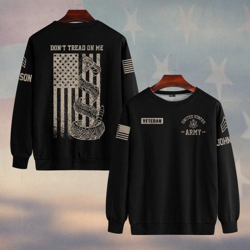 Premium Custom US Army Sweatshirt VPVC750276, Gifts For US Army Veteran, Gifts On Father’s Day, Veterans Day