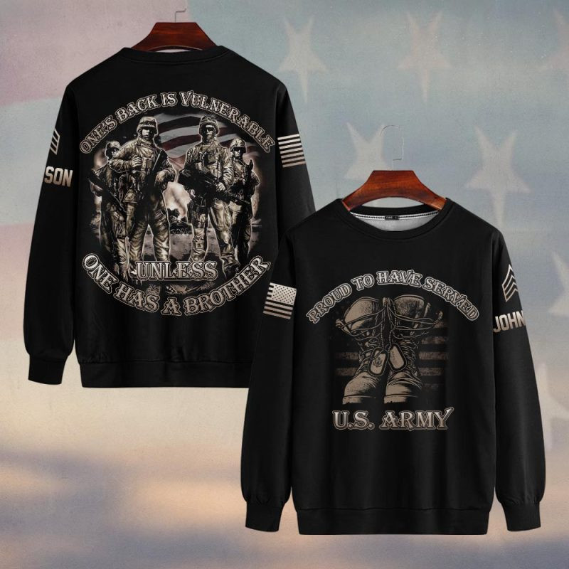 Premium Custom US Army Sweatshirt VPVC750277, Gifts For US Army Veteran, Gifts On Father’s Day, Veterans Day