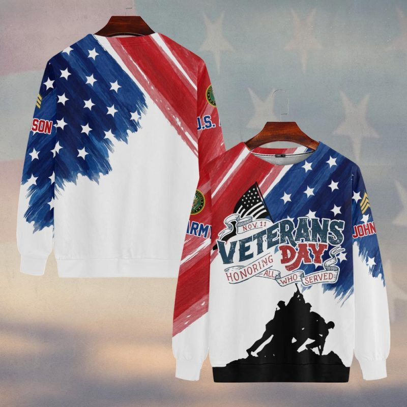 Premium Custom US Army Sweatshirt VPVC750281, Gifts For US Army Veteran, Gifts On Father’s Day, Veterans Day