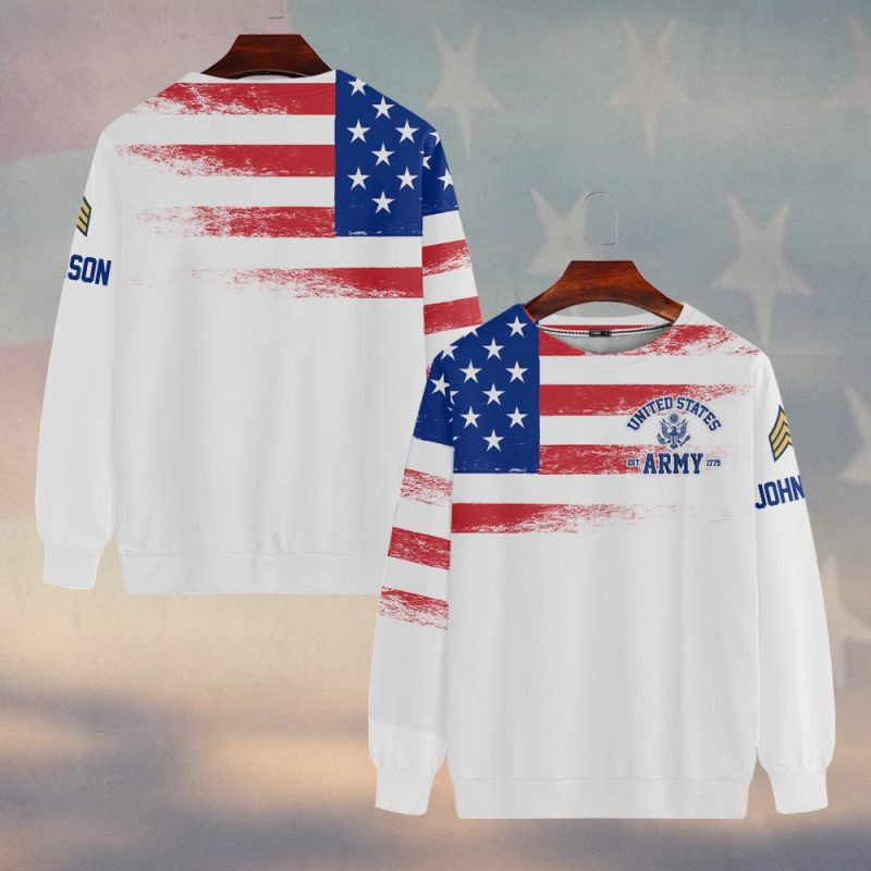Premium Custom US Army Sweatshirt VPVC750282, Gifts For US Army Veteran, Gifts On Father’s Day, Veterans Day