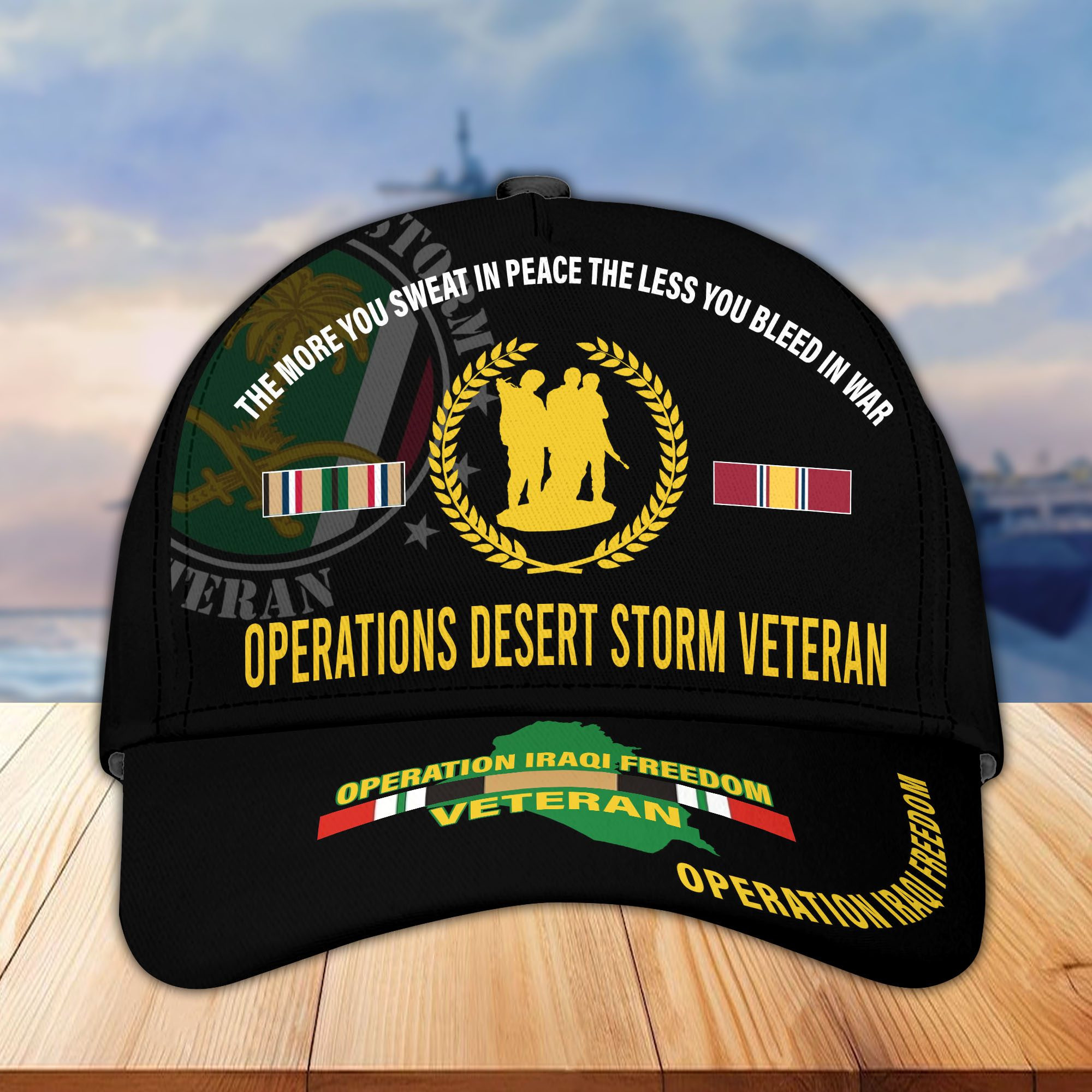Premium Operation Iraqi Freedom and Operations Desert Storm Veteran Cap CPVC111210
