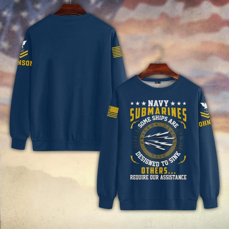 Premium Custom US Navy Sweatshirt VPVC750283, Gifts For US Navy Veteran, Gifts On Father’s Day, Veterans Day