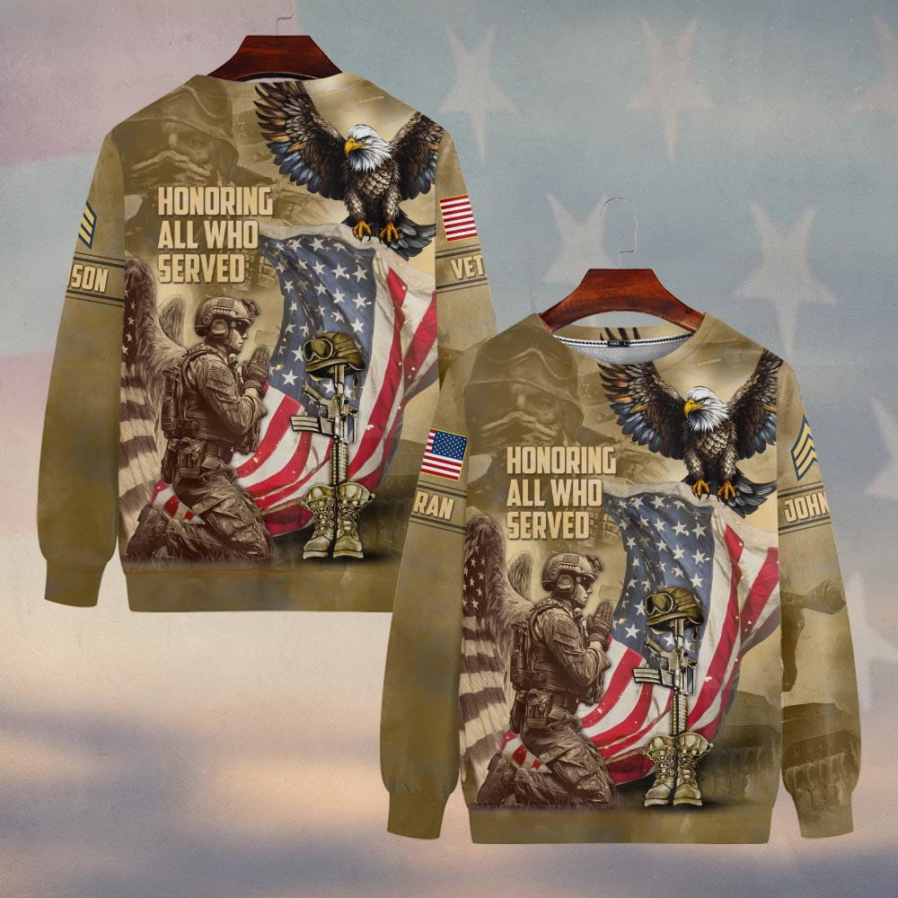 Premium Custom US Veteran Sweatshirt VPVC750286, Gifts For US Veteran, Gifts On Father’s Day, Veterans Day