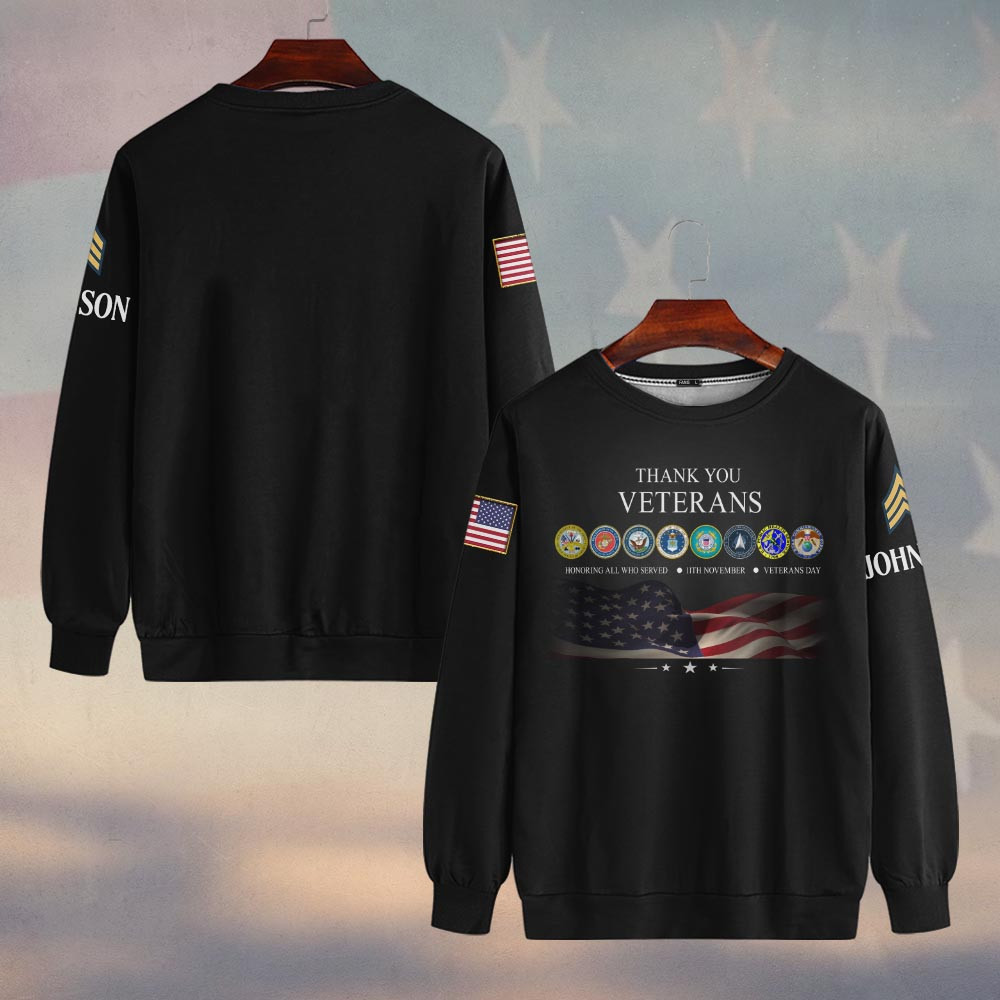 Premium Custom US Veteran Sweatshirt VPVC750293, Gifts For US Veteran, Gifts On Father’s Day, Veterans Day