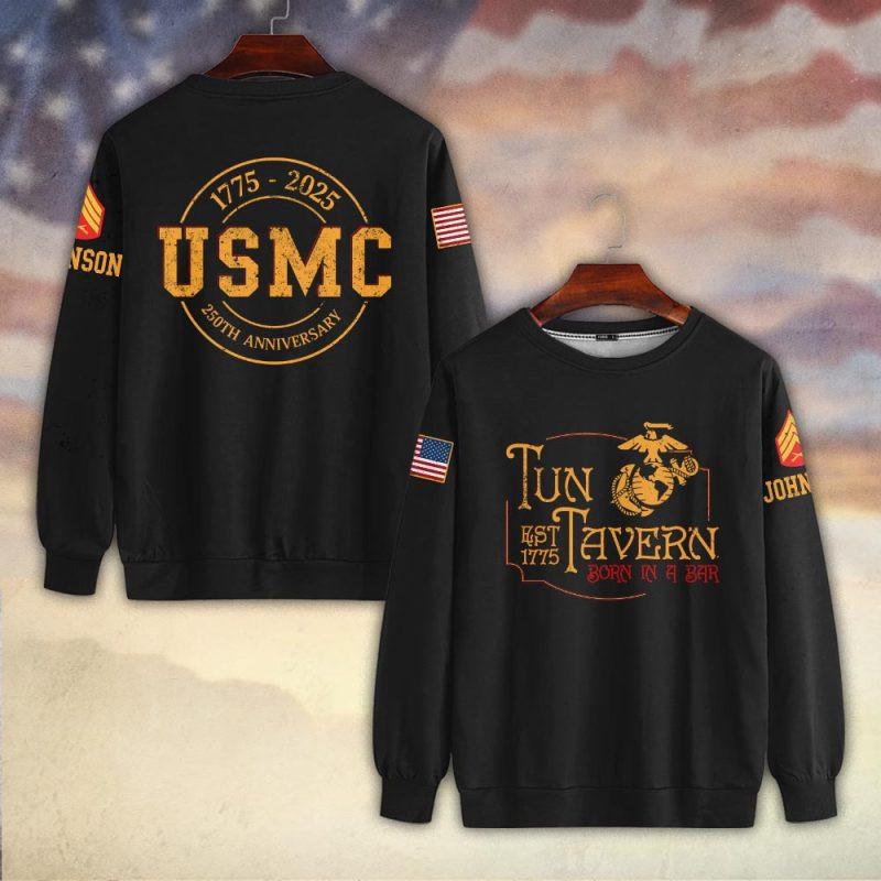 Premium Custom USMC Sweatshirt VPVC750295, Gifts For US Marine Veteran, Gifts On Father’s Day, Veterans Day