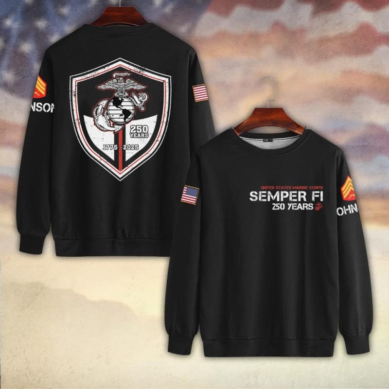 Premium Custom USMC Sweatshirt VPVC750297, Gifts For US Marine Veteran, Gifts On Father’s Day, Veterans Day