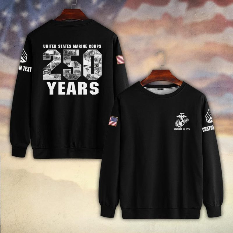 Premium Custom USMC Sweatshirt VPVC750299, Gifts For US Marine Veteran, Gifts On Father’s Day, Veterans Day