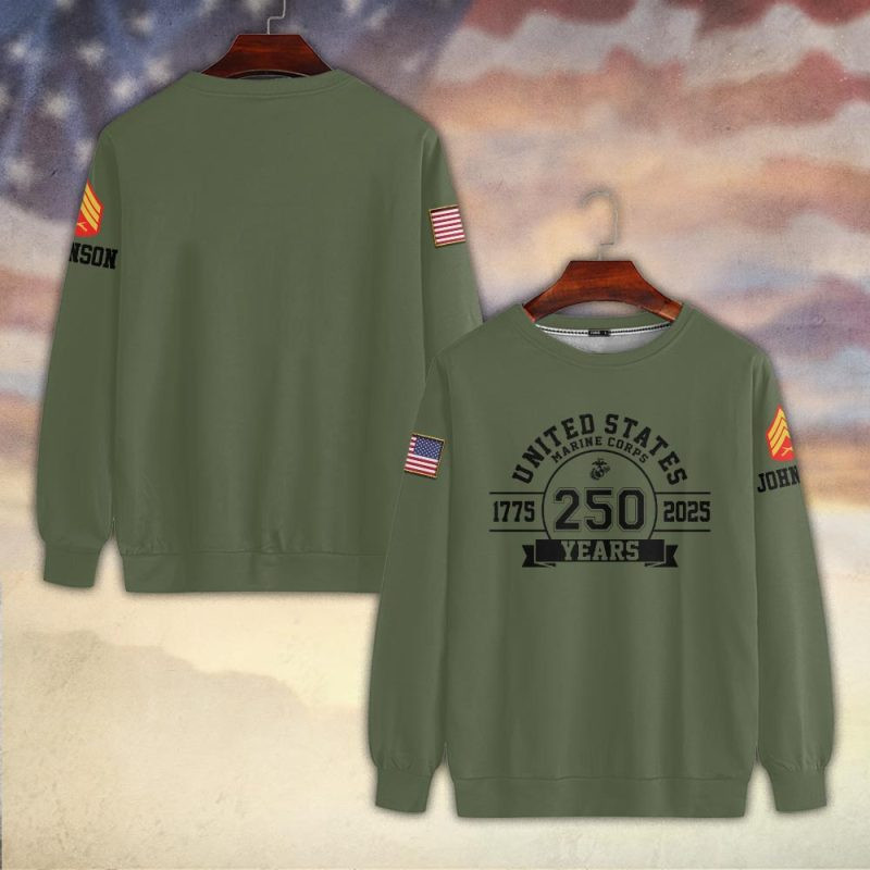 Premium Custom USMC Sweatshirt VPVC750305, Gifts For US Marine Veteran, Gifts On Father’s Day, Veterans Day