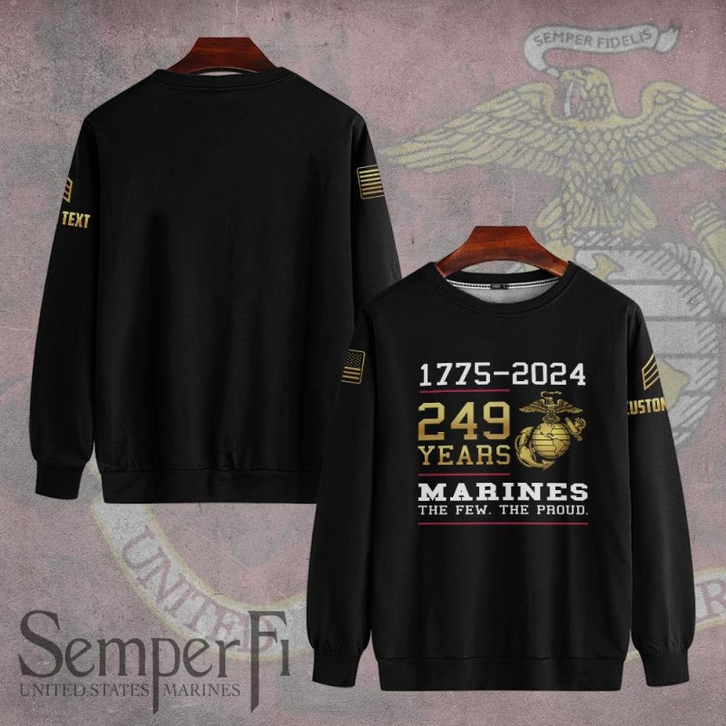 Premium Custom USMC Sweatshirt VPVC750308, Gifts For US Marine Veteran, Gifts On Father’s Day, Veterans Day