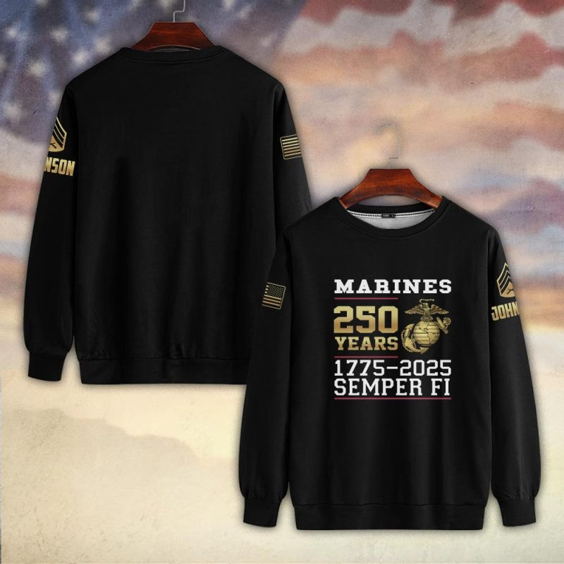 Premium Custom USMC Sweatshirt VPVC750342, Gifts For US Marine Veteran, Gifts On Father’s Day, Veterans Day