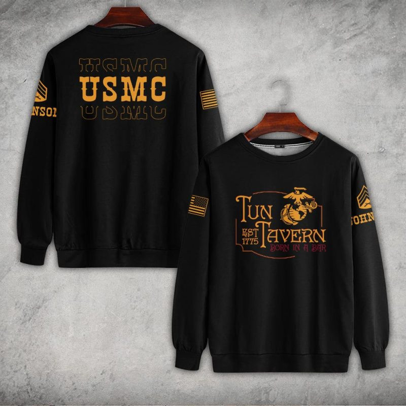 Premium Custom USMC Sweatshirt VPVC750309, Gifts For US Marine Veteran, Gifts On Father’s Day, Veterans Day