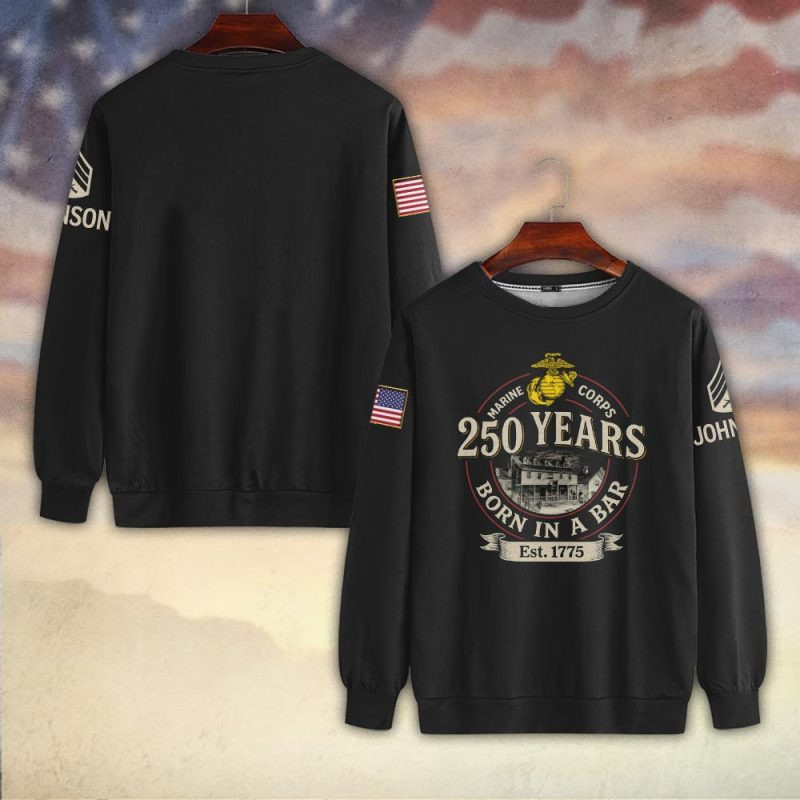 Premium Custom USMC Sweatshirt VPVC750310, Gifts For US Marine Veteran, Gifts On Father’s Day, Veterans Day