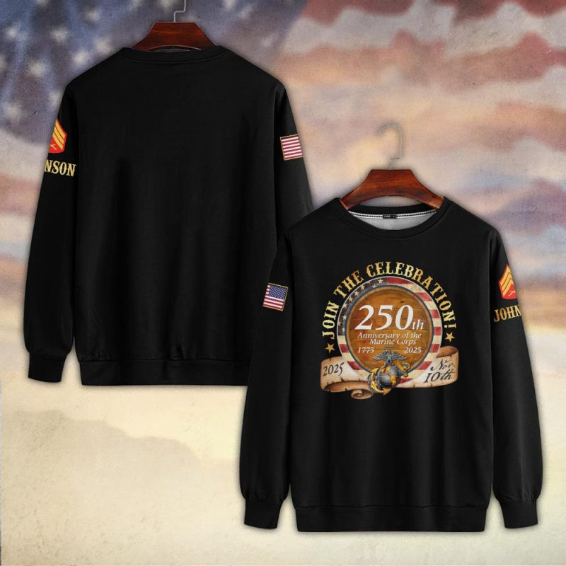 Premium Custom USMC Sweatshirt VPVC750317, Gifts For US Marine Veteran, Gifts On Father’s Day, Veterans Day