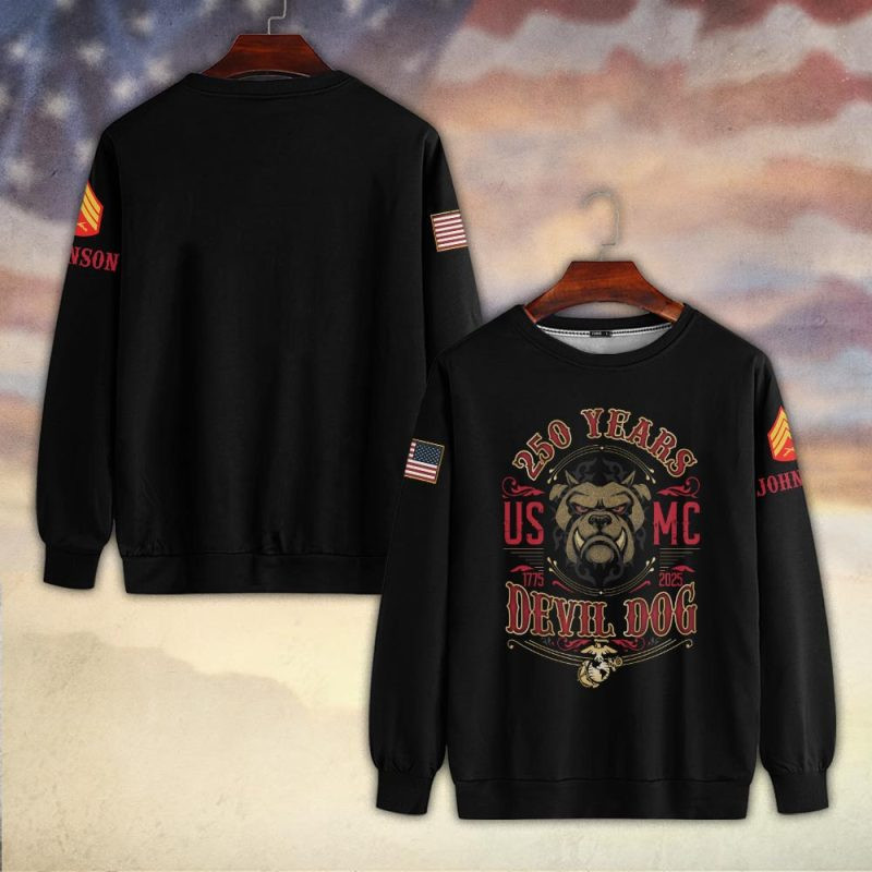 Premium Custom USMC Sweatshirt VPVC750321, Gifts For US Marine Veteran, Gifts On Father’s Day, Veterans Day