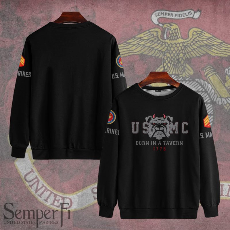 Premium Custom USMC Sweatshirt VPVC750325, Gifts For US Marine Veteran, Gifts On Father’s Day, Veterans Day