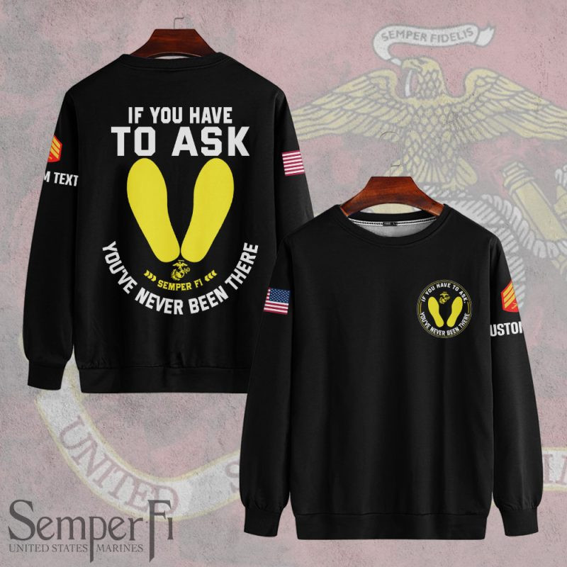 Premium Custom USMC Sweatshirt VPVC750328, Gifts For US Marine Veteran, Gifts On Father’s Day, Veterans Day