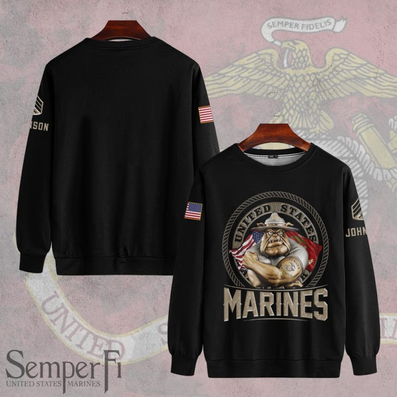 Premium Custom USMC Sweatshirt VPVC750329, Gifts For US Marine Veteran, Gifts On Father’s Day, Veterans Day