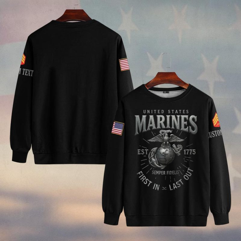 Premium Custom USMC Sweatshirt VPVC750336, Gifts For US Marine Veteran, Gifts On Father’s Day, Veterans Day