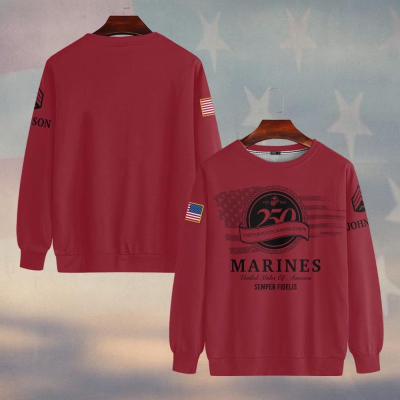 Premium Custom USMC Sweatshirt VPVC750338, Gifts For US Marine Veteran, Gifts On Father’s Day, Veterans Day