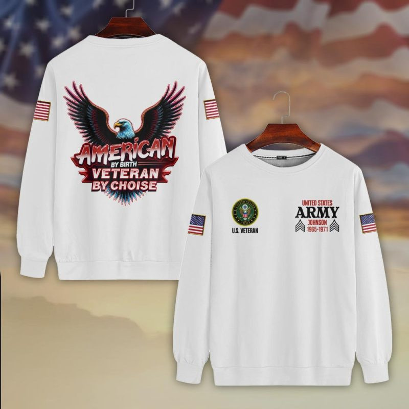 Premium Custom US Army Sweatshirt VPVC750343, Gifts For US Army Veteran, Gifts On Father’s Day, Veterans Day
