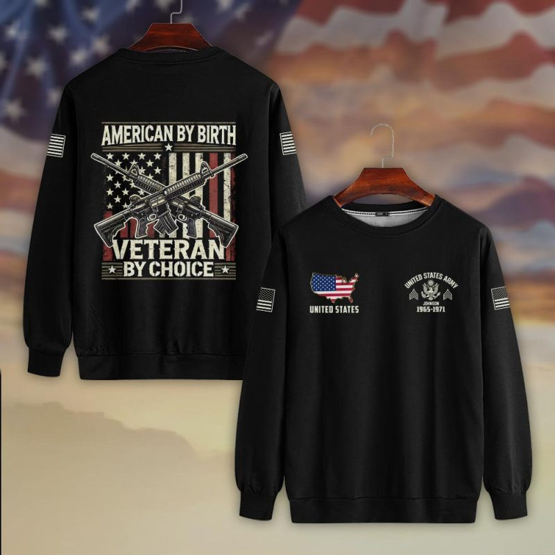 Premium Custom US Army Sweatshirt VPVC750344, Gifts For US Army Veteran, Gifts On Father’s Day, Veterans Day