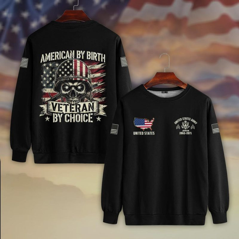 Premium Custom US Army Sweatshirt VPVC750345, Gifts For US Army Veteran, Gifts On Father’s Day, Veterans Day