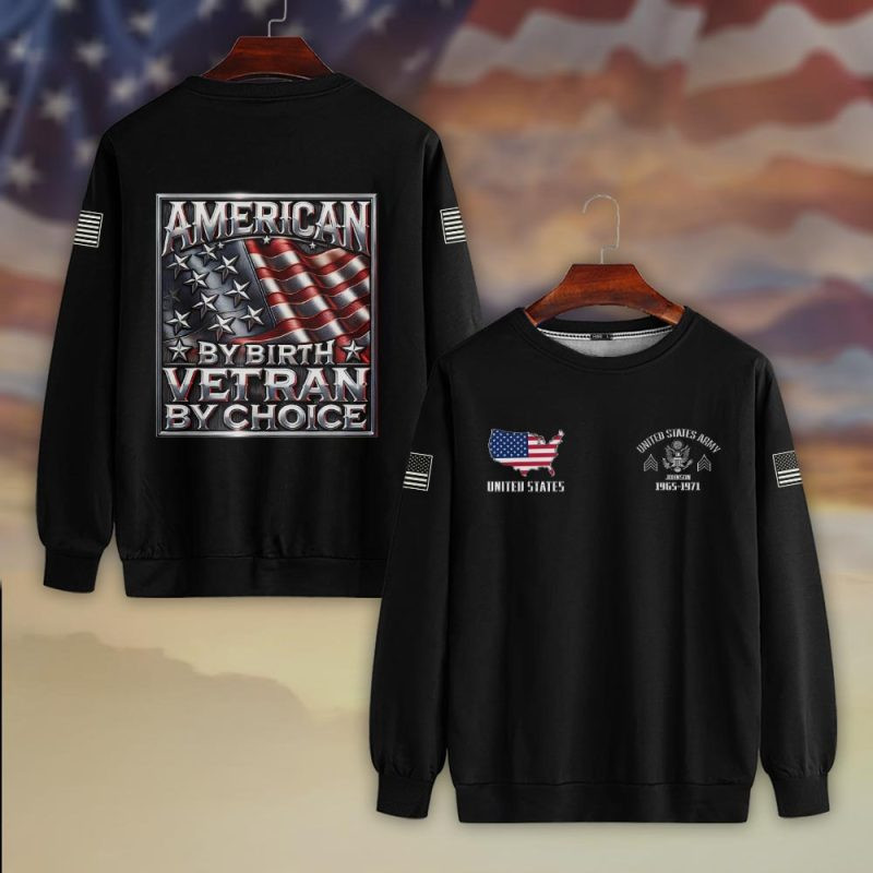 Premium Custom US Army Sweatshirt VPVC750348, Gifts For US Army Veteran, Gifts On Father’s Day, Veterans Day