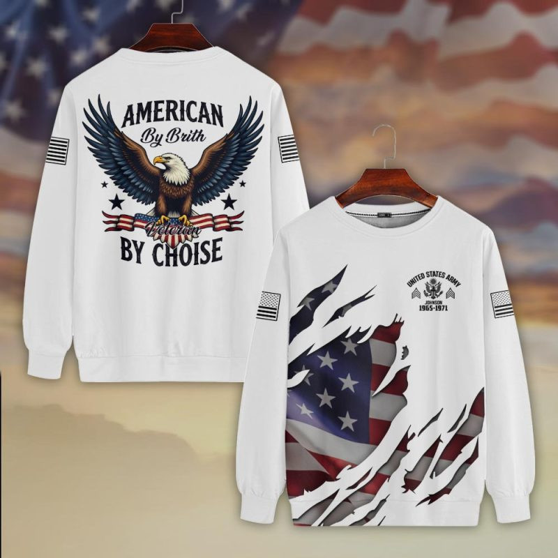Premium Custom US Army Sweatshirt VPVC750351, Gifts For US Army Veteran, Gifts On Father’s Day, Veterans Day