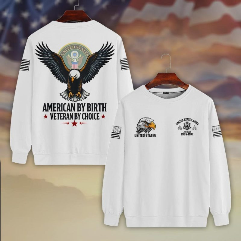 Premium Custom US Army Sweatshirt VPVC750352, Gifts For US Army Veteran, Gifts On Father’s Day, Veterans Day