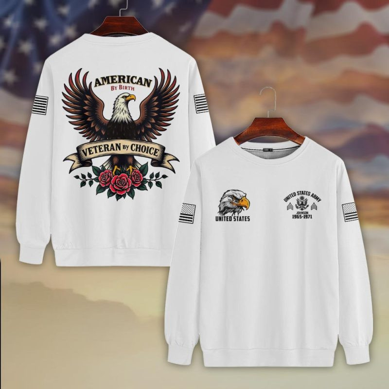 Premium Custom US Army Sweatshirt VPVC750354, Gifts For US Army Veteran, Gifts On Father’s Day, Veterans Day